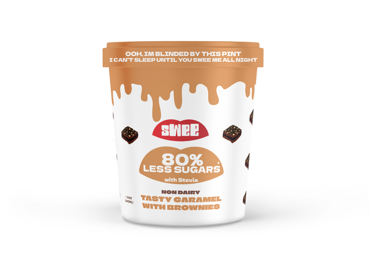 Swee Caramel with Brownies Pint Packaging